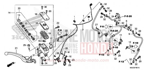 VORDERRADBREMSE (CB1100A/SA/SAD) CB1100AE de 2014